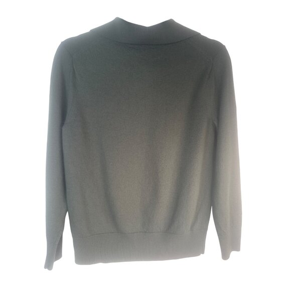 Banana Republic Medium Merino Wool Sage Green Collared Pullover Sweater - Picture 2 of 12